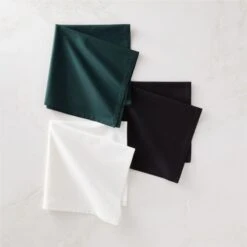 Poplin Dark Green Cloth Napkins Set Of 8 -Furniture Sale PoplinNapkinGroupFHF22