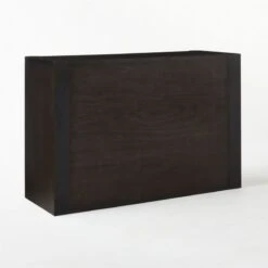 Port Low 4-Drawer Blackened Walnut Wood Dresser -Furniture Sale PortBlckndWdShrtDresser3QBSSS21