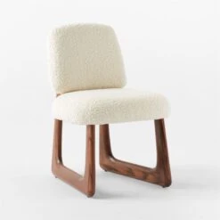 Pula Warm White Boucle Dining Chair -Furniture Sale PulaBoucleDiningChair3QSSS23