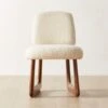 Pula Warm White Boucle Dining Chair