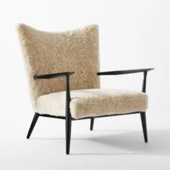 Pull-Up Shearling Lounge Chair Model 1321 -Furniture Sale PullupShrlngLoungeChair3QSSF21