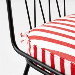 Pavilion Black Armless Outdoor Dining Chair With Striped Sunbrella ® Cushion Model 6150 Set Of 4 13 Pavilion Black Armless Outdoor Dining Chair With Striped Sunbrella ® Cushion Model 6150 Set Of 4 -Furniture Sale PvlnBkALDnChrWStdChM6150AVSSS22 1
