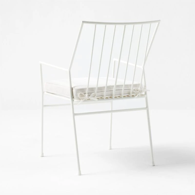 Pavilion Ivory Outdoor Dining Armchair With Ivory Sunbrella ® Cushion Model 6470 Set Of 2 7 Pavilion Ivory Outdoor Dining Armchair With Ivory Sunbrella ® Cushion Model 6470 Set Of 2 - Image 5