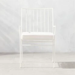 Pavilion Ivory Outdoor Dining Armchair With Ivory Sunbrella ® Cushion Model 6470 Set Of 2