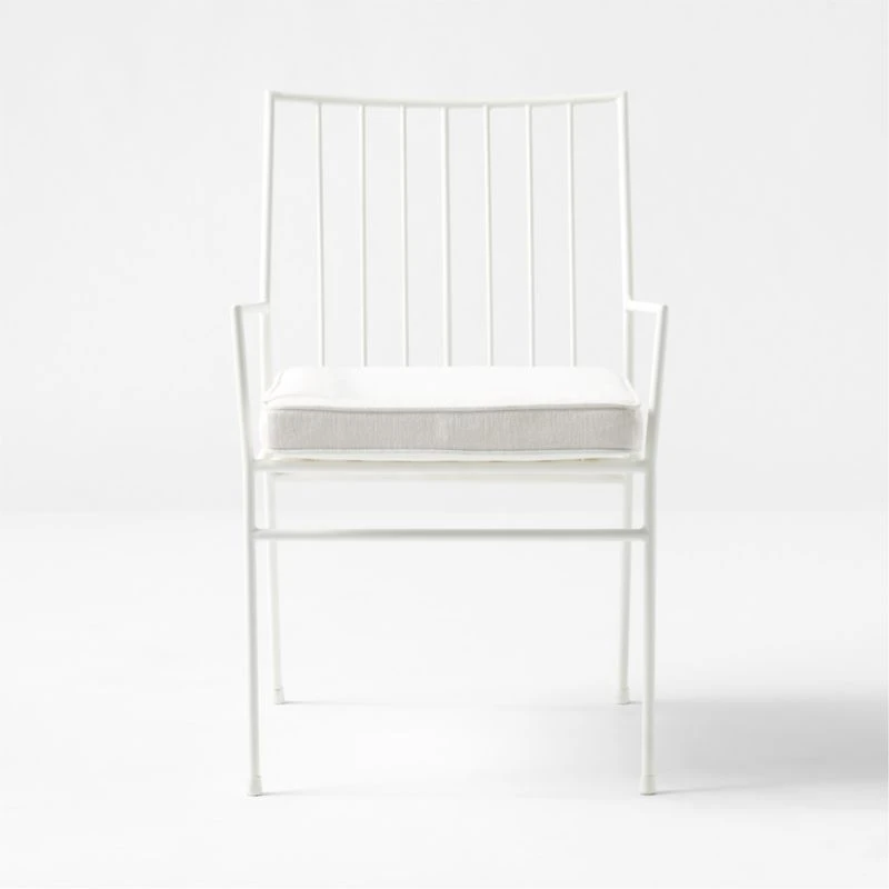 Pavilion Ivory Outdoor Dining Armchair With Ivory Sunbrella ® Cushion Model 6470 Set Of 2 4 Pavilion Ivory Outdoor Dining Armchair With Ivory Sunbrella ® Cushion Model 6470 Set Of 2 - Image 2