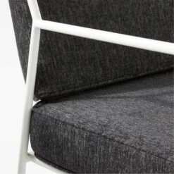 Pavilion Ivory Metal Outdoor Lounge Chair With Grey Cushion Model 6471 -Furniture Sale PvlnIvLngChrWGyChM6471AVSSS22