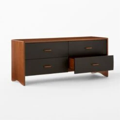 Ralston Low 4-Drawer Wood Dresser -Furniture Sale RalstonWltNLthLowDrssr3QAVSSS23