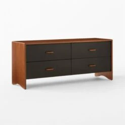 Ralston Low 4-Drawer Wood Dresser -Furniture Sale RalstonWltNLthLowDrssr3QSSS23