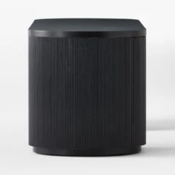 Reid Oval Black Wood Storage Desk -Furniture Sale ReidEbonizedDeskSDSSS23