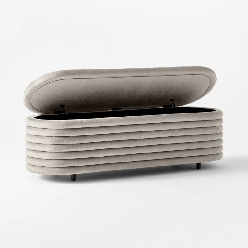 Rialto Pewter Storage Bench 8 Rialto Pewter Storage Bench - Image 6