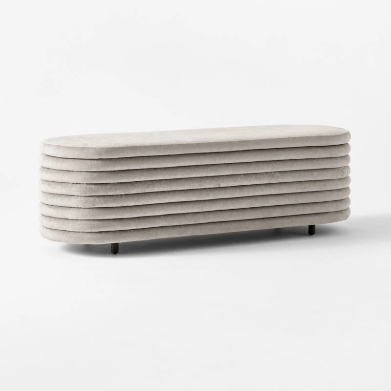 Rialto Pewter Storage Bench 7 Rialto Pewter Storage Bench - Image 5