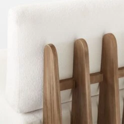 Riposo Teak Wood Outdoor Corner Chair With Boucle Sunbrella ® Cushions -Furniture Sale RiposoTeakCornerChairAVSSS22