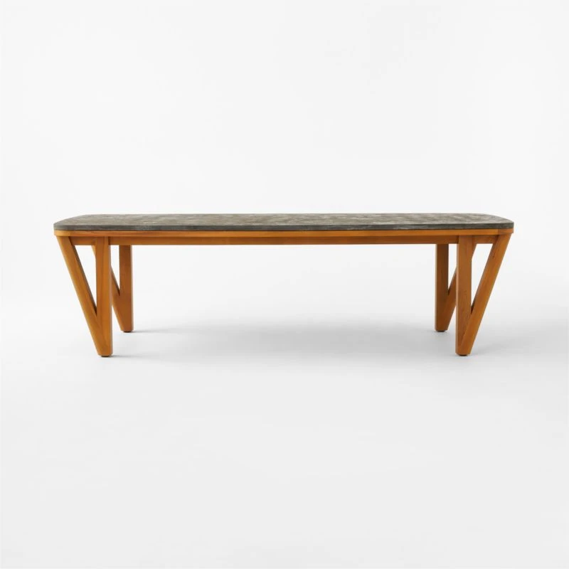 Roc Bluestone And Teak Outdoor Dining Table 6 Roc Bluestone And Teak Outdoor Dining Table - Image 4
