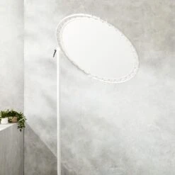 Round White Sun Shade With Pole