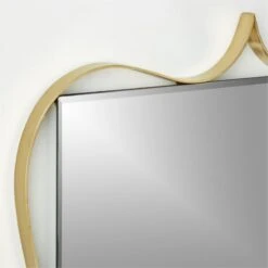 Ruban Polished Brass Wall Mirror 30''x42" -Furniture Sale RubanPlshdBrsMrr42x30inAV2SHF22