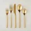 20-Piece Rush Brushed Gold Flatware Set 2 20-Piece Rush Brushed Gold Flatware Set -Furniture Sale Rush20pcFltwrSSHF18