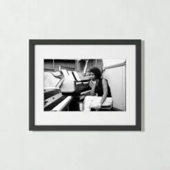 Furniture Sale 23 'Aretha At The Piano' Photographic Print In Black Frame 21.5"x17.5"