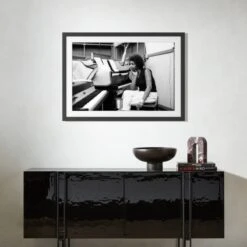 'Aretha At The Piano' Photographic Print In Black Frame 21.5"x17.5" 9 'Aretha At The Piano' Photographic Print In Black Frame 21.5"x17.5" -Furniture Sale SEArethaPianoBk33x39p5F22 3D