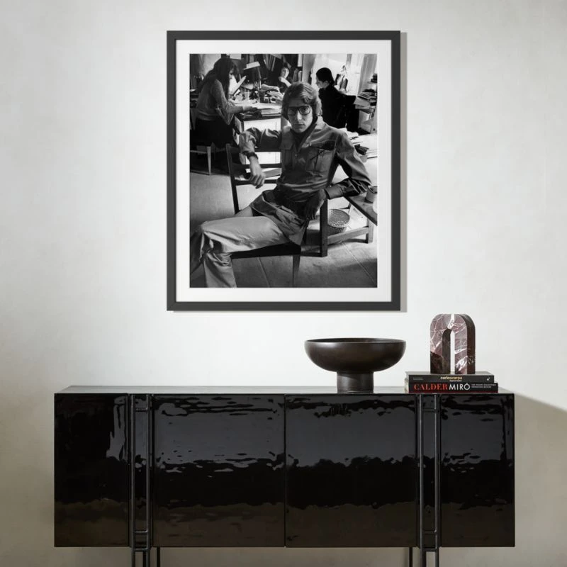 'Yves Saint Laurent In His Studio' Photographic Print In Black Frame 17.5"x21.5" 6 'Yves Saint Laurent In His Studio' Photographic Print In Black Frame 17.5"x21.5" - Image 4