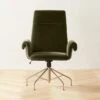 Saviti Olive Velvet Office Chair -Furniture Sale SavitiOliveVlvtOffcChairSHF22