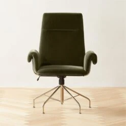 Furniture Sale 3 Saviti Olive Velvet Office Chair