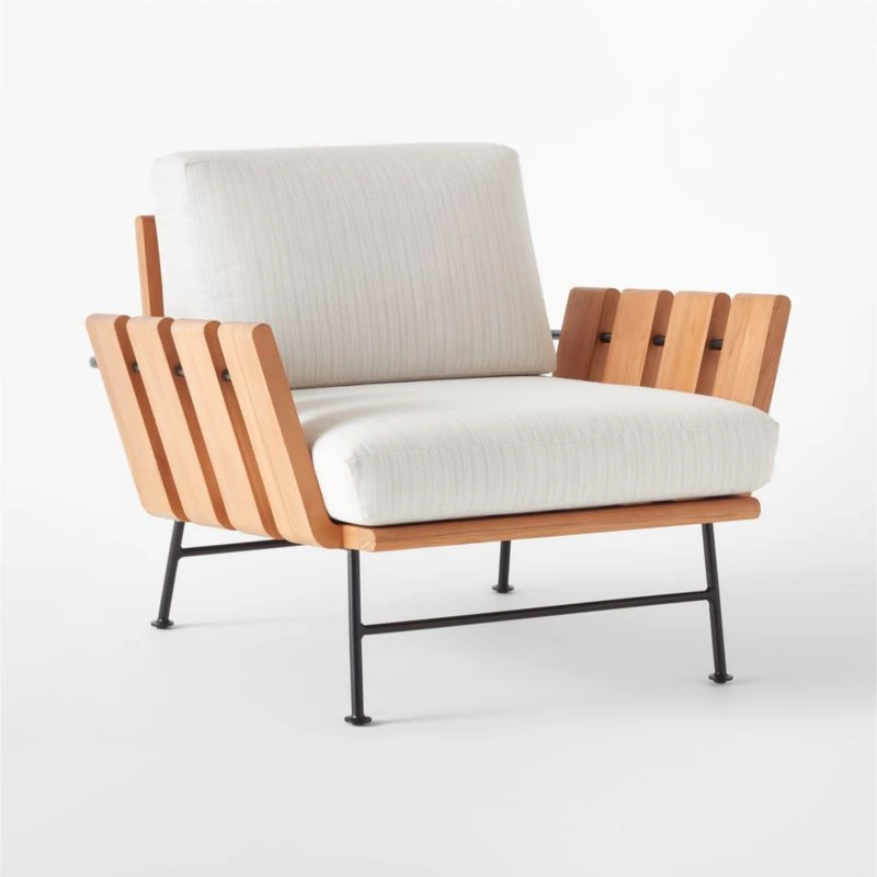 Seahaven Teak Outdoor Lounge Chair With Sand Perennials® Cushions 9 Seahaven Teak Outdoor Lounge Chair With Sand Perennials® Cushions - Image 7