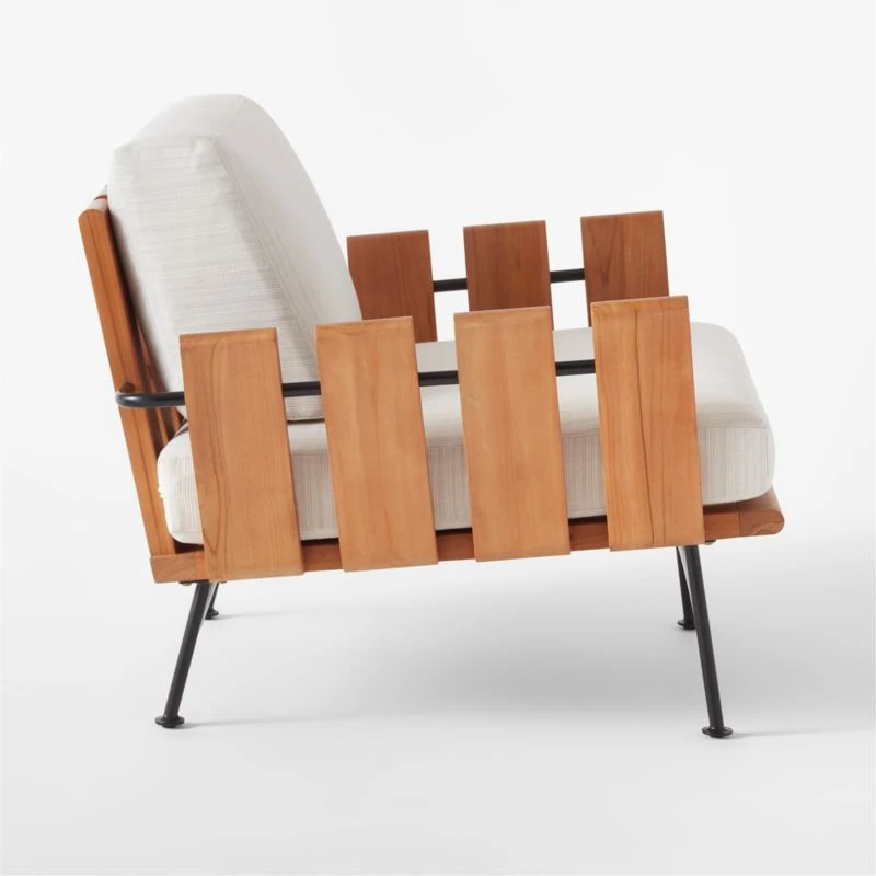 Seahaven Teak Outdoor Lounge Chair With Sand Perennials® Cushions 10 Seahaven Teak Outdoor Lounge Chair With Sand Perennials® Cushions - Image 8