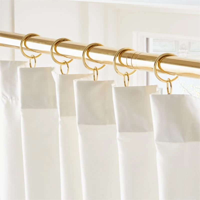 Seda Warm White Dupioni Silk Window Curtain Panel 48"x84" 4 Seda Warm White Dupioni Silk Window Curtain Panel 48"x84" - Image 2