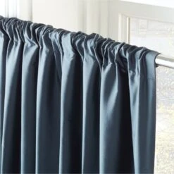 Seda Deep Blue Dupioni Silk Window Curtain Panel 48"x84" 9 Seda Deep Blue Dupioni Silk Window Curtain Panel 48"x84" -Furniture Sale SedaSlkDpBlueCrtnPnl96inAV3SHF22
