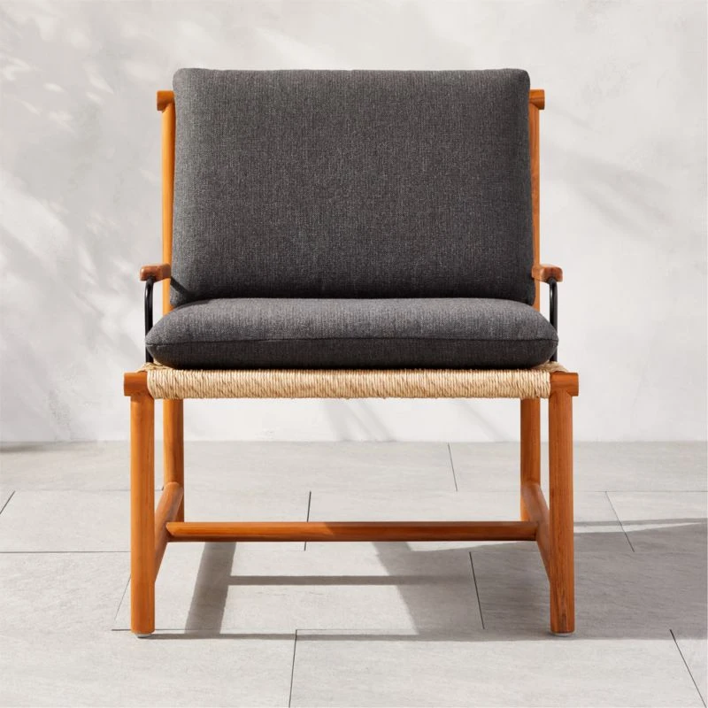 Sentinel Teak Outdoor Lounge Chair With Sunbrella ® Cushions 3 Sentinel Teak Outdoor Lounge Chair With Sunbrella ® Cushions