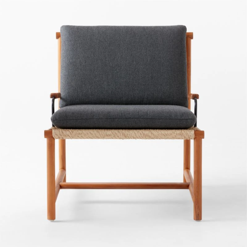 Sentinel Teak Outdoor Lounge Chair With Sunbrella ® Cushions 4 Sentinel Teak Outdoor Lounge Chair With Sunbrella ® Cushions - Image 2