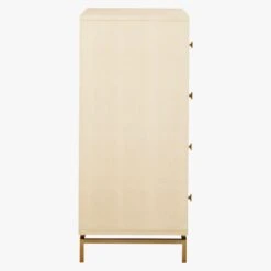 Ivory Shagreen Embossed Tall Chest 11 Ivory Shagreen Embossed Tall Chest -Furniture Sale ShagreenEmbssdTllChstIvrySDS18