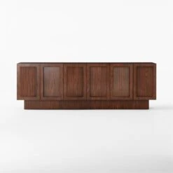 Shutter High-Gloss Walnut Wood Media Console -Furniture Sale ShutterMediaCredenzaSOSSS23