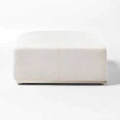 Sonya Outdoor Ottoman With Neutral Sunbrella® Cushions -Furniture Sale SonyaOttomanSDSSS23