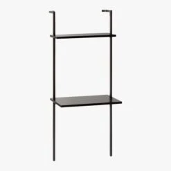 Stairway Black Wall Mount Desk With Shelf 72.5'' 10 Stairway Black Wall Mount Desk With Shelf 72.5'' -Furniture Sale StairwayDeskBlackShort3QFS18
