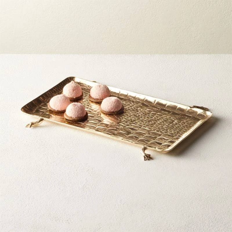 Stalk Gold Serving Platter 4 Stalk Gold Serving Platter - Image 2