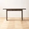Stilt 2-Drawer Fumed Oak Wood Desk -Furniture Sale StiltFumedOakDeskSHF22