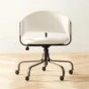 Stretta Ivory Velvet Office Chair 1 Stretta Ivory Velvet Office Chair -Furniture Sale StrettaIvoryMtlOffcChairSHS22
