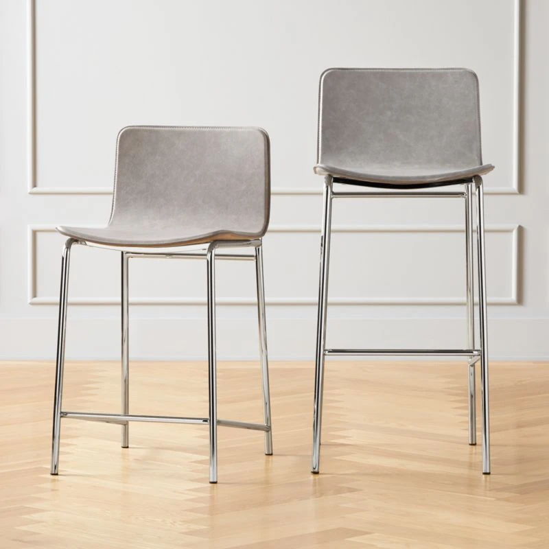 Strut Counter Stool Grey Set Of 2 4 Strut Counter Stool Grey Set Of 2 - Image 2