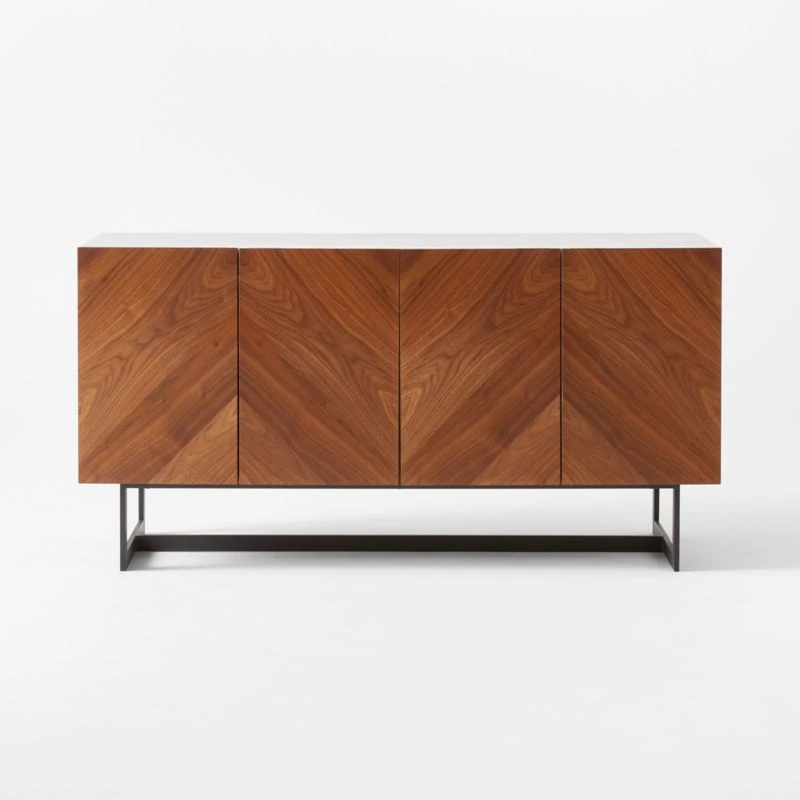 Suspend Marble And Brown Walnut Wood Media Console 7 Suspend Marble And Brown Walnut Wood Media Console - Image 5