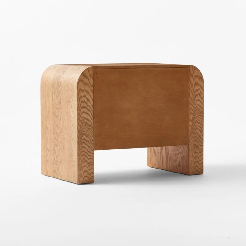 Sutton 2-Drawer White Oak Wood Nightstand 7 Sutton 2-Drawer White Oak Wood Nightstand - Image 5