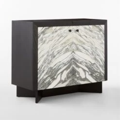 Taos Arabescato Marble Bar Cabinet -Furniture Sale TaosMarbleCredenza3QSSS23