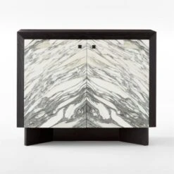 Taos Arabescato Marble Bar Cabinet -Furniture Sale TaosMarbleCredenzaSOSSS23