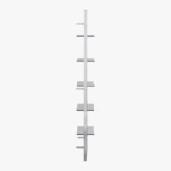 Tesso Chrome Metal Wall Mount Bookshelf -Furniture Sale TessoBookcaseChrmGlsSdF8