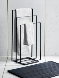 Black Metal Towel Rack -Furniture Sale TowelRackBlackImpressionJL18