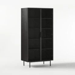 Trace Black Wire Bookcase 14 Trace Black Wire Bookcase -Furniture Sale TraceBlkMeshDoorBookcase3QF20