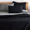 Triangle Black Coverlet And Shams -Furniture Sale TriangleCoverletFQBlackSHF17