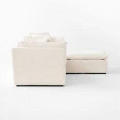 Turn 4-Piece Off-White Performance Velvet Sectional Sofa -Furniture Sale Turn4PcCreamSectSDSSS23