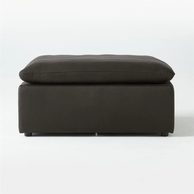 Turn Raven Black Sateen Ottoman 5 Turn Raven Black Sateen Ottoman - Image 3