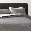 Varra Organic Cotton Jacquard Black And White Duvet Cover And Pillow Shams -Furniture Sale VarraCtnJqdBkNWtFQDvtCvrSHS23